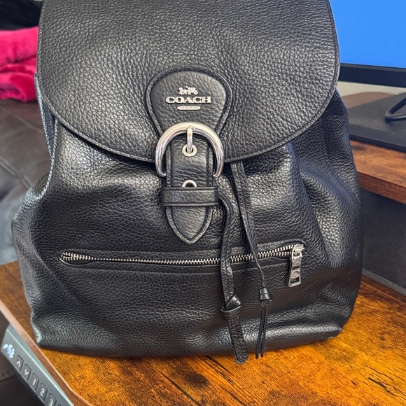 Coach Black Leather Women’s Backpack - Picture 1 of 1